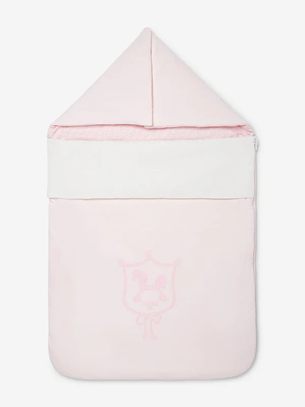 Fendi Baby Girls Cotton Padded Nest in Pink (88cm) Pink / One size