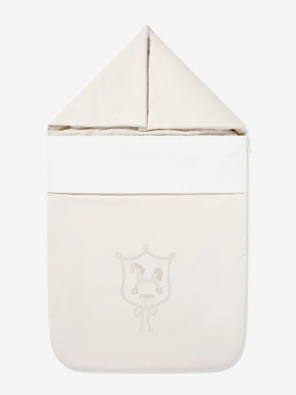 Fendi Baby Cotton Padded Nest in Beige (88cm) Beige / One size