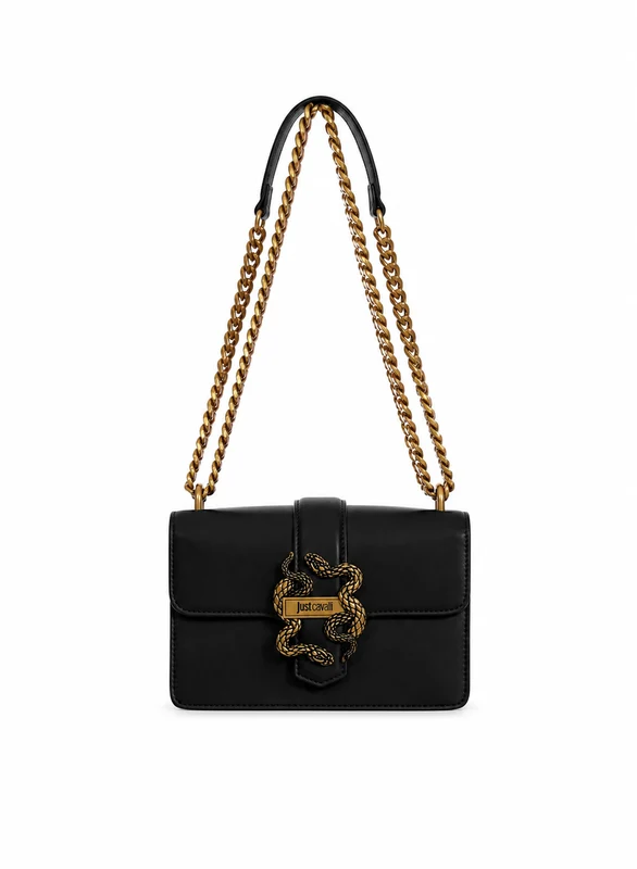 Just Cavalli Women's Leather Chain Shoulder Bag ONE SIZE / BLACK
