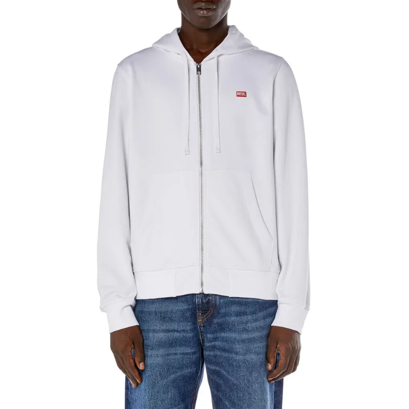 Casaco Diesel S-Ginn Hood Zip K13 Felpa Branco- GG