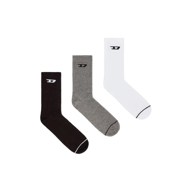 Meia Diesel Skm D-Crew Light Calzino Preto | Cinza | Branco- M