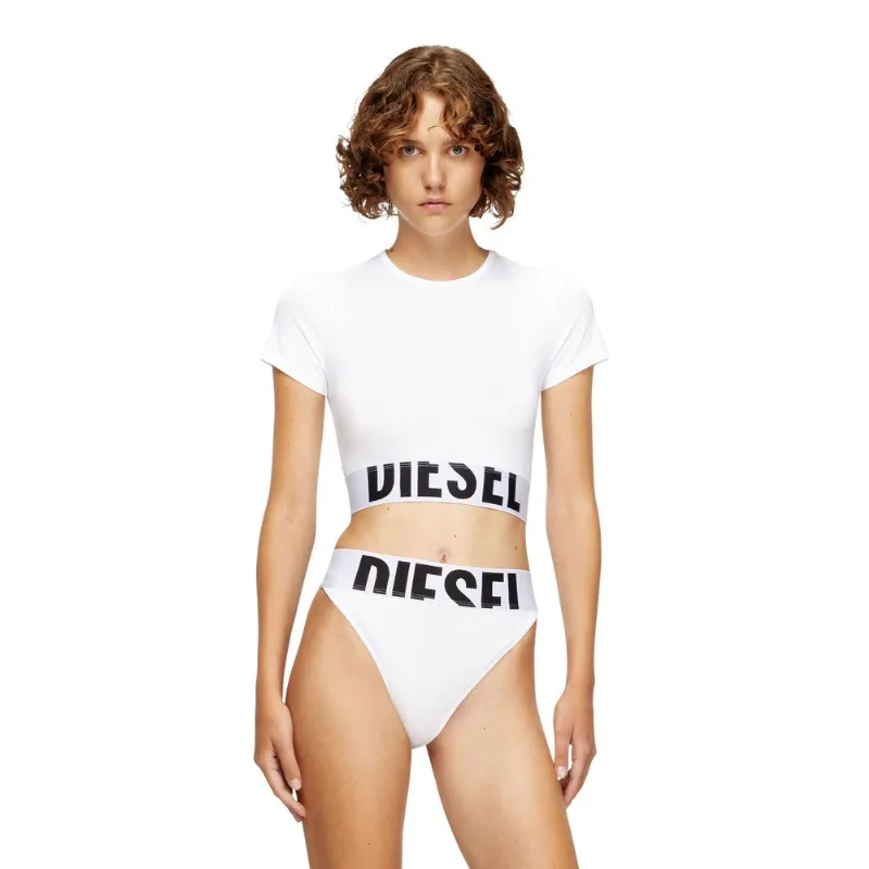 Blusa Diesel Uftee Sport Cropped Branco- P