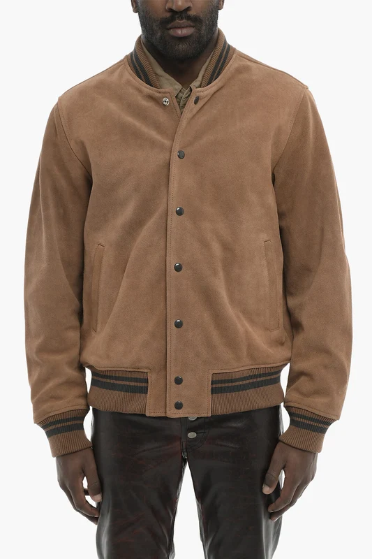 2405~Suede Bomber J-BULC-COW-OUT With Embossed Logo 54