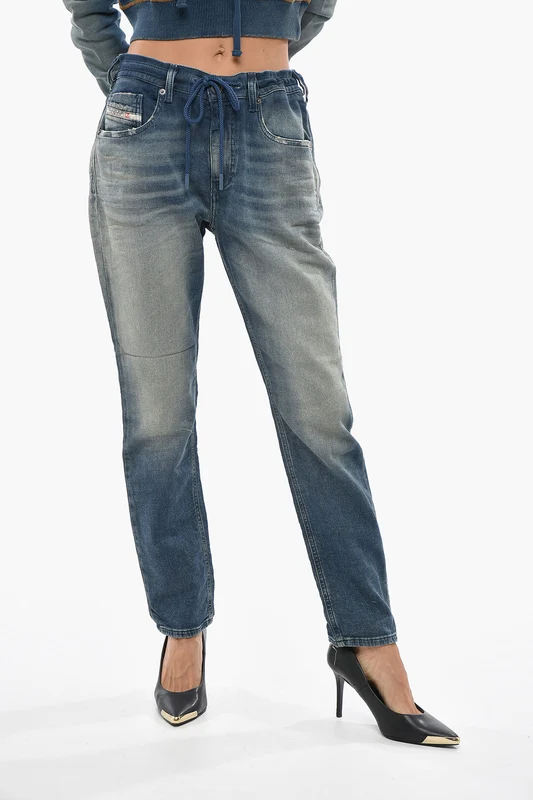 0405~Jogg Jeans 2034 D-KRAILEY-B Stonewashed Effect with 15cm Logo Button 26