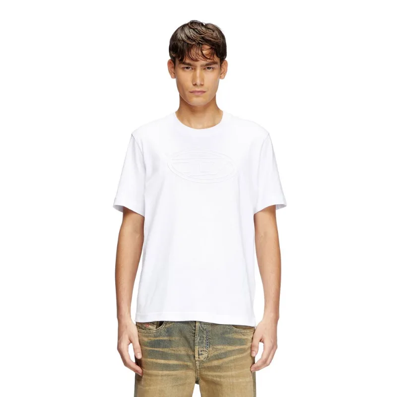 Camiseta Diesel T-Adjust Bigoval Branco- G