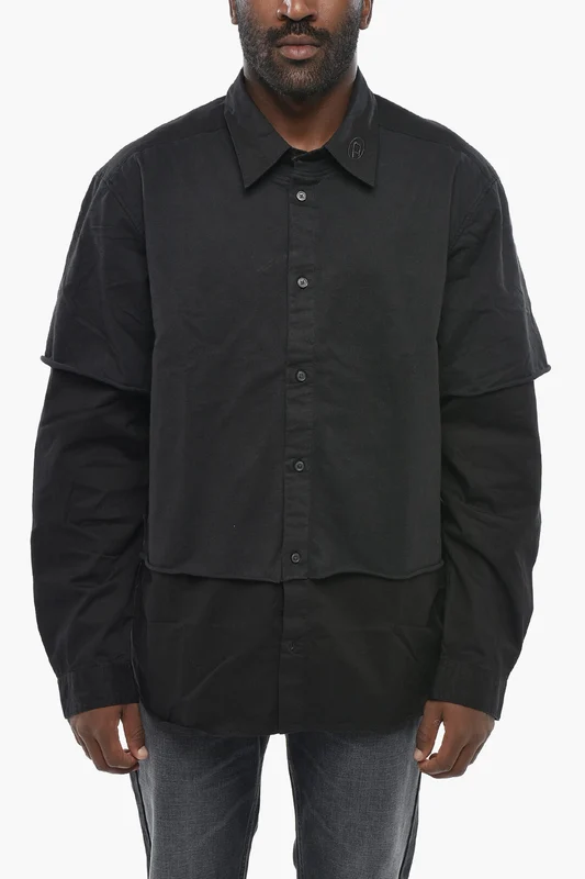 0095~Double-Layer Shirt S-GASTON-O with Embroidered Oval-D Logo 46