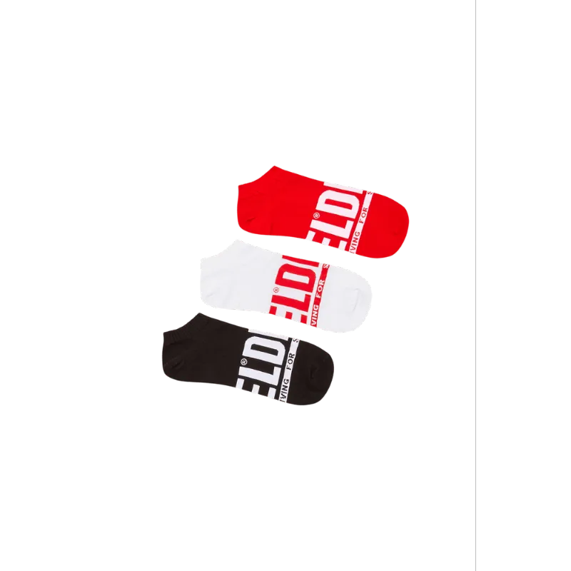 Meia Diesel SKM Gost Threepack Preto | Branco | Vermelho - M