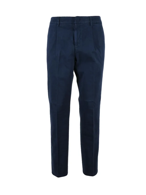 Dondup Ralp Pleated Tailored Stretch Cotton Trousers (waist/inches) 34