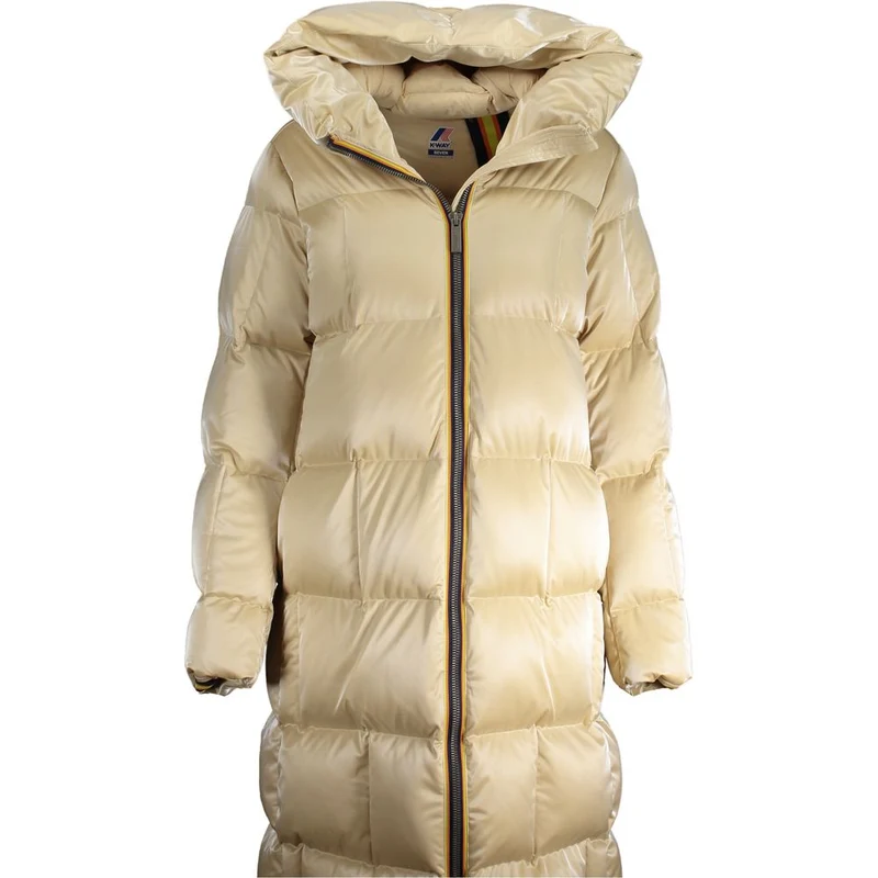 K-WAY Beige Polyester Women's Quilted Jacket M
