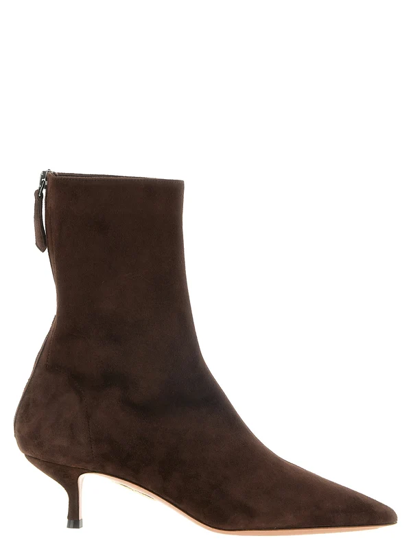 Aquazzura Brown Calfskin Ankle Boots EU39/US9