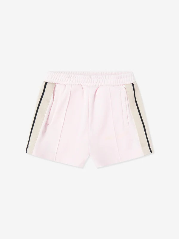 Palm Angels Girls Track Shorts in Pink Pink / 10 Yrs