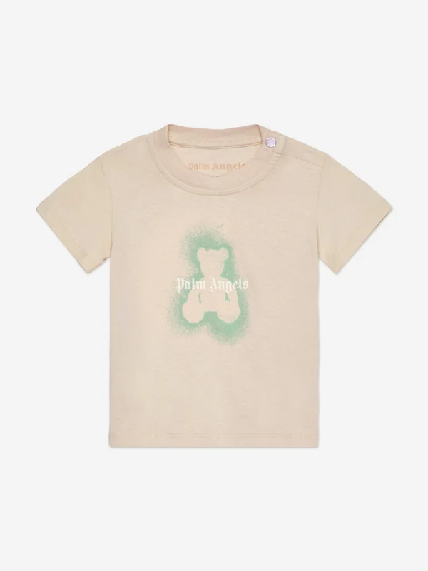 Palm Angels Baby Boys Spray Bear T-Shirt in Beige Beige / 18 months