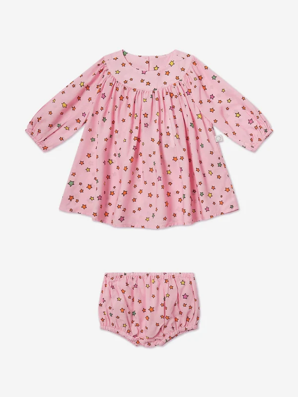 Stella McCartney Baby Girls Star Dress with Knickers in Pink Pink / 24 Mths