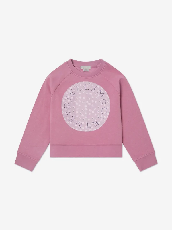 Stella McCartney Girls Logo Print Sweatshirt in Pink Pink / 16 Yrs