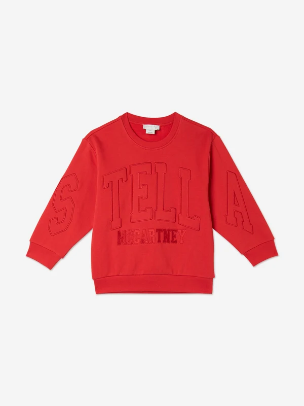 Stella McCartney Boys Logo Sweatshirt in Red Red / 12 Yrs