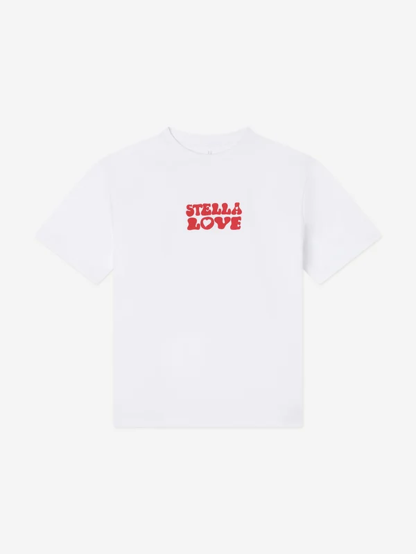 Stella McCartney Girls Love T-Shirt in White White / 6 Yrs