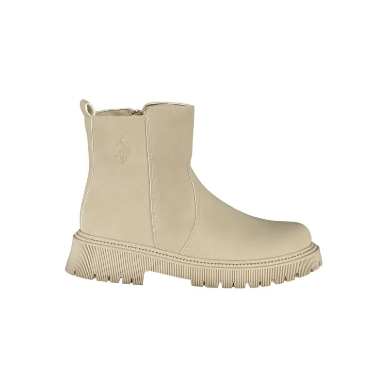 U.S. POLO ASSN. Beige Polyurethane Women Bootie EU35/US5