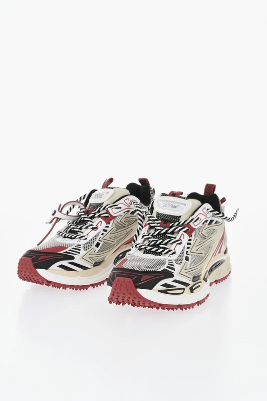 0500~Low-Top Multicolored Perforated Fabric Sneakers With Tag 37