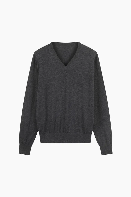 Maglia 100% lana con scollo a V OS