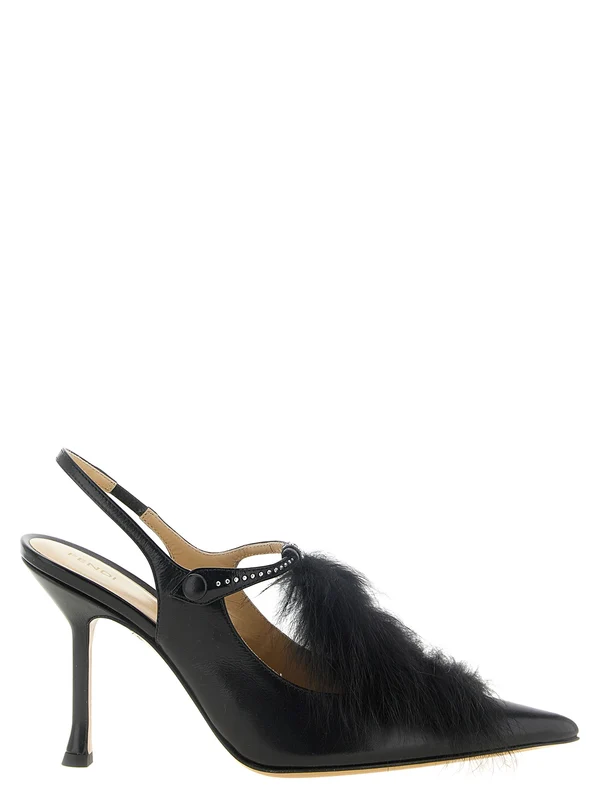 Fendi Black Calfskin High Heel Pumps EU38/US8