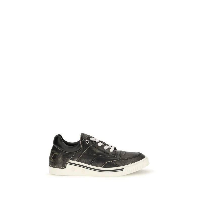 Fendi Black Calf Leather Bos Taurus Low Top Sneakers EU41.5/US8.5