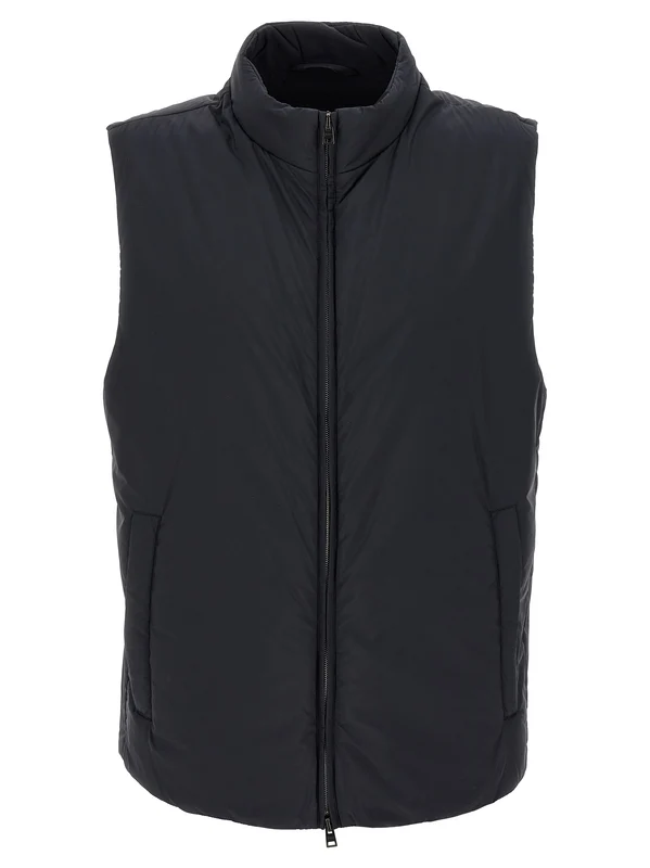 Herno Black Polyamide Sleeveless Jacket XXL
