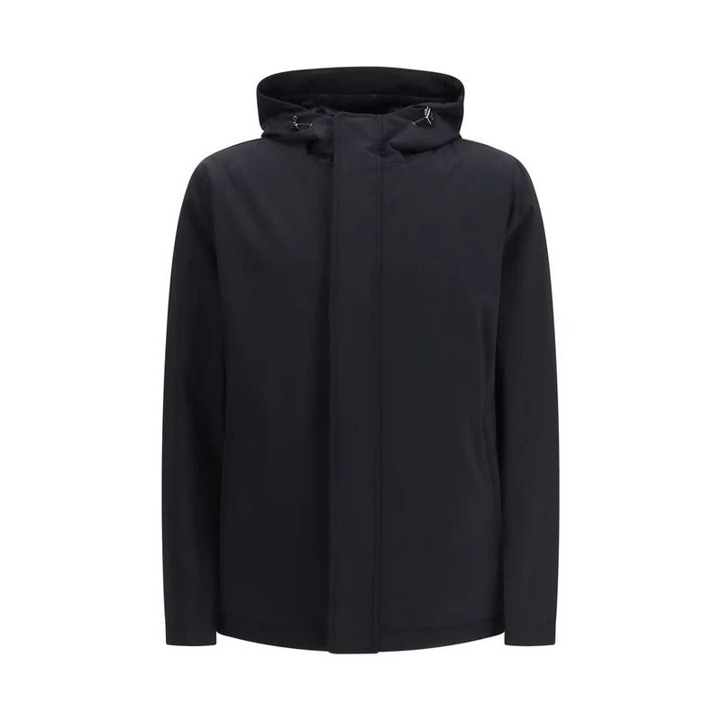 Herno Black Polyester Full-Length Jacket IT50 | L