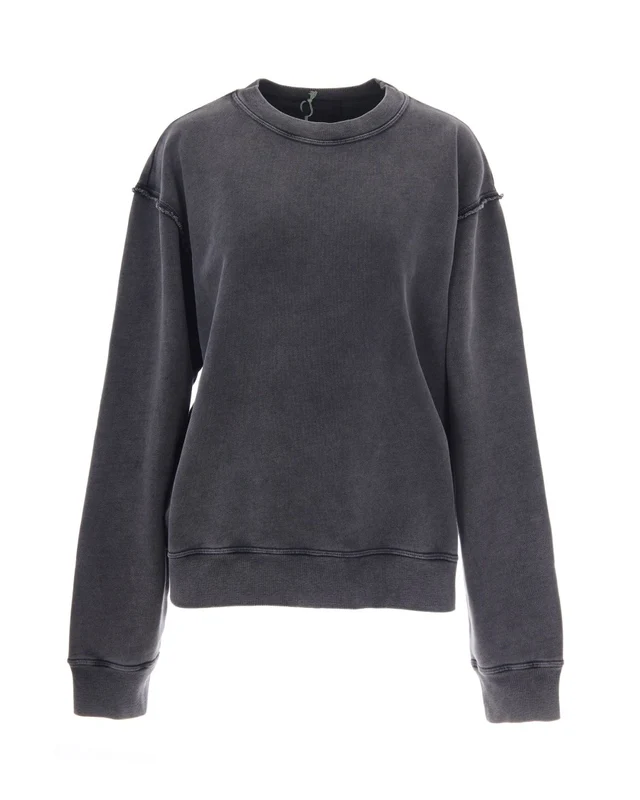 Haikure Black Shannen Relaxed Slit-Back Cotton Sweatshirt standard XS