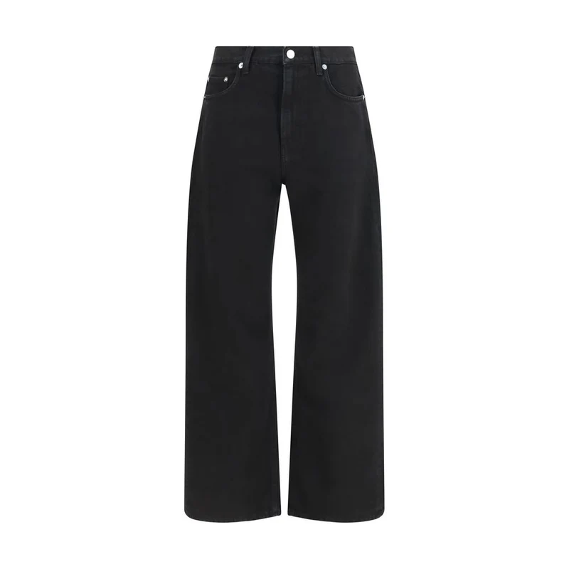 Haikure Black Cotton Straight-Leg Jeans W25