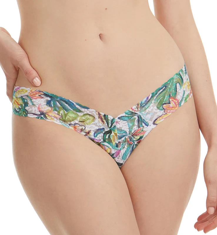 Hanky Panky Signature Lace Printed Low Rise Thong (PR4911P) - Palm Springs One Size
