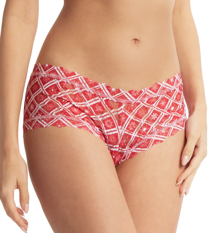 Hanky Panky Signature Lace Printed Boyshort (PR4812P) - Winter Wonderland Large