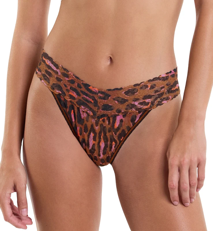 Hanky Panky Signature Lace Printed Original Rise Thong (PR4811P) - Throwback One Size