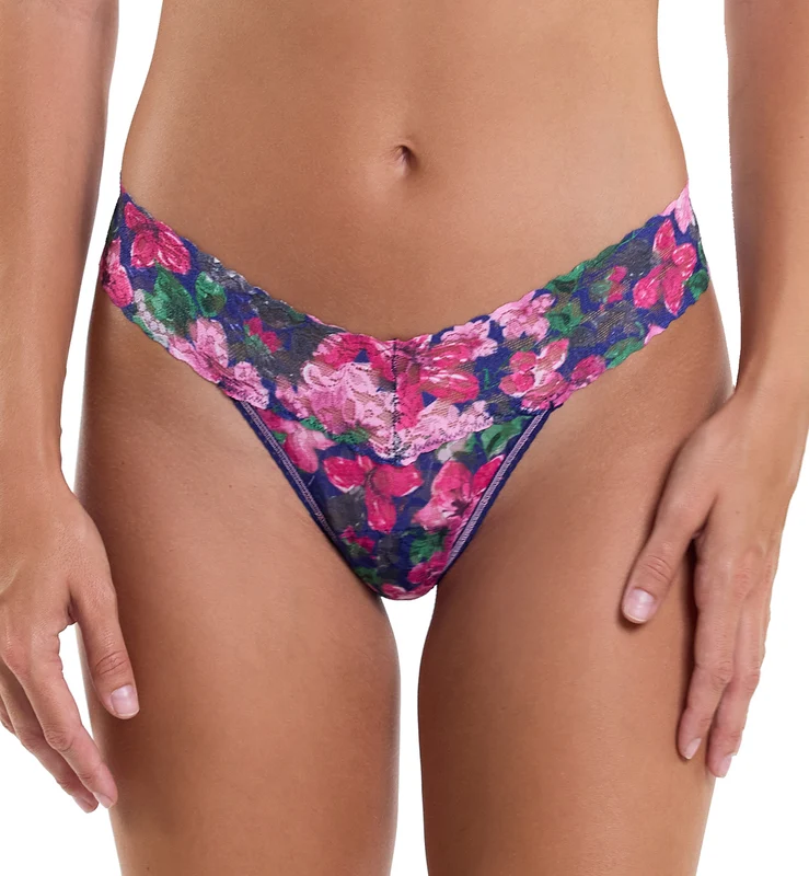 Hanky Panky Signature Lace Printed Low Rise Thong (PR4911P) - Tis The Season One Size