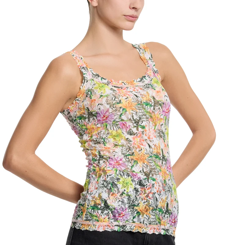 Hanky Panky Signature Lace Printed Unlined Camisole (PR1390L) - Botany Medium