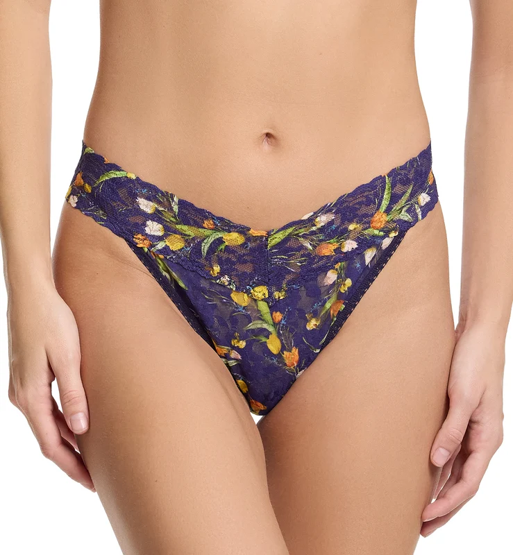 Hanky Panky Signature Lace Printed Original Rise Thong (PR4811P) - Central Park One Size