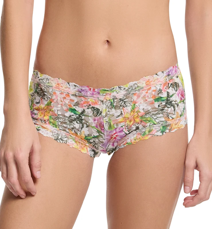 Hanky Panky Signature Lace Printed Boyshort (PR4812P) - Botany XS