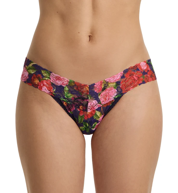 Hanky Panky Signature Lace Printed Low Rise Thong (PR4911P) - Winters Tale One Size
