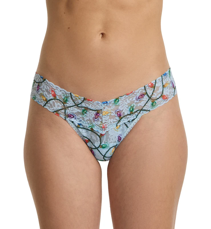 Hanky Panky Signature Lace Printed Low Rise Thong (PR4911P) - Decked Out One Size