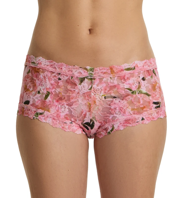 Hanky Panky Signature Lace Printed Boyshort (PR4812P) - Dancing Petals XS
