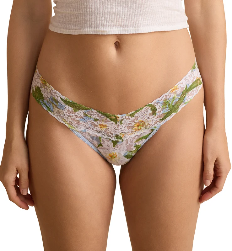 Hanky Panky Signature Lace Printed Low Rise Thong (PR4911P) - Absolute Lilly One Size