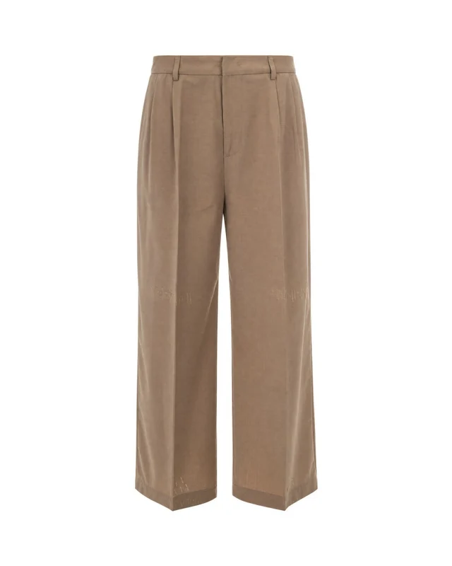 Thestroy Beige Inno Distressed Double Pleat Twill Casual Pants (waist/inches) 26