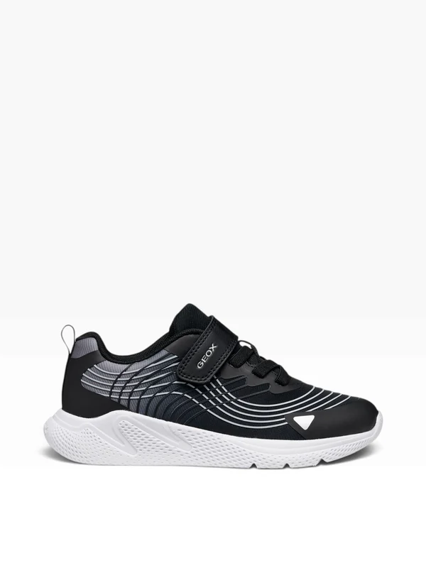 GEOX Sprintye Sneaker Con Strappo Bambino - J66GBB0119J Black/Silver 35