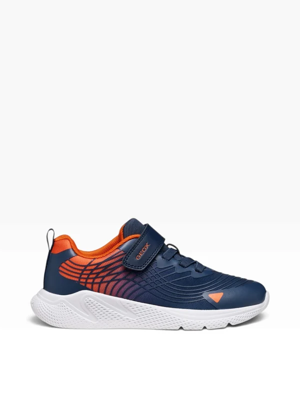 GEOX Sprintye Sneaker Con Strappo Bambino - J66GBB0119J Navy/Orange 28