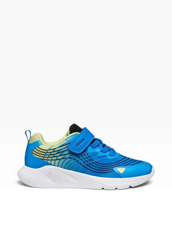 GEOX Sprintye Boy Sneaker Con Strappo Bambino - J66GBB0119J Royal/Lime 28