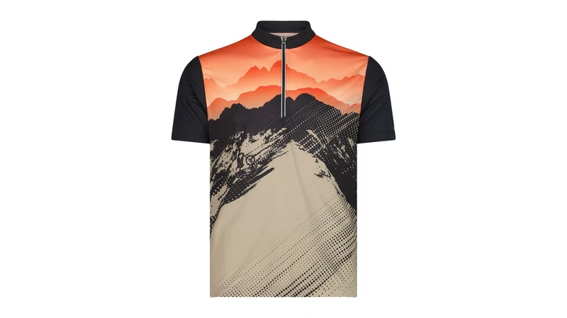 CMP MAN T-SHIRT FREEBIKE ANTRACITE-CORDA-ORANGE / 56