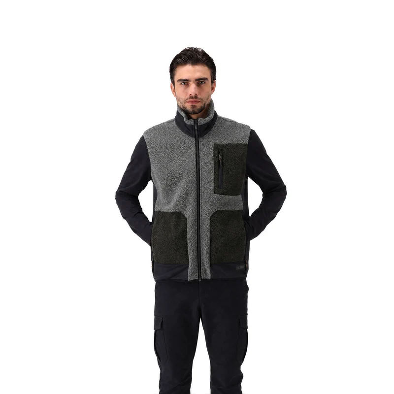 Gilet Uomo CMP Effetto Pelliccia Grigio 48