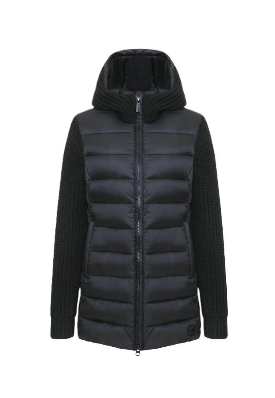 Colmar Quilted Hooded Knitted Sleeves Jacket IT 44