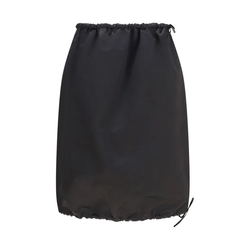 Prada Black Silk Midi Skirt IT40 | M