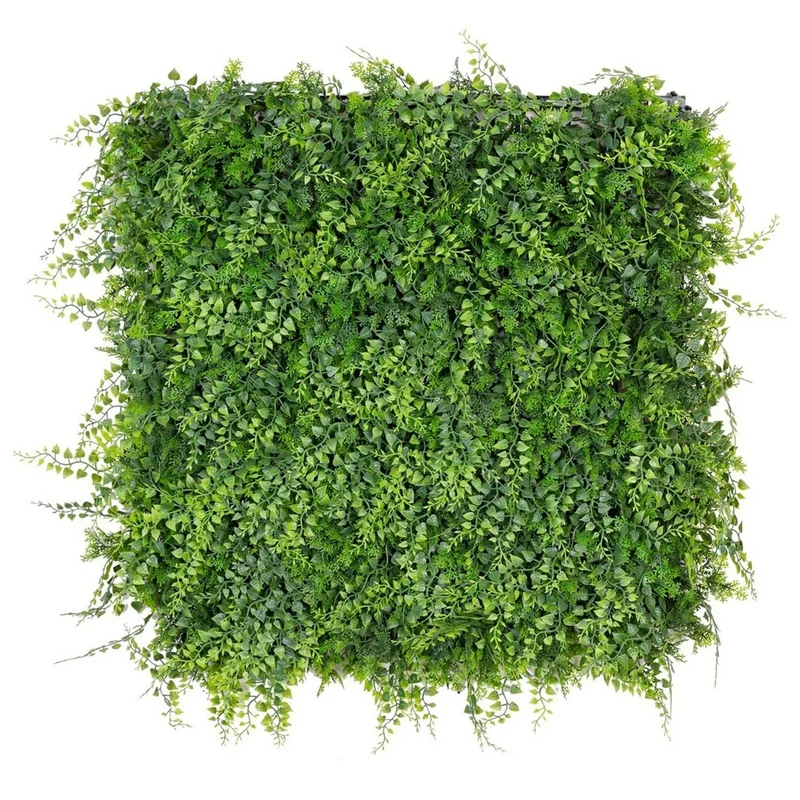 Siepe artificiale per parete sempreverde verticale "Felce" da intero ed esterno 100 x 100 cm