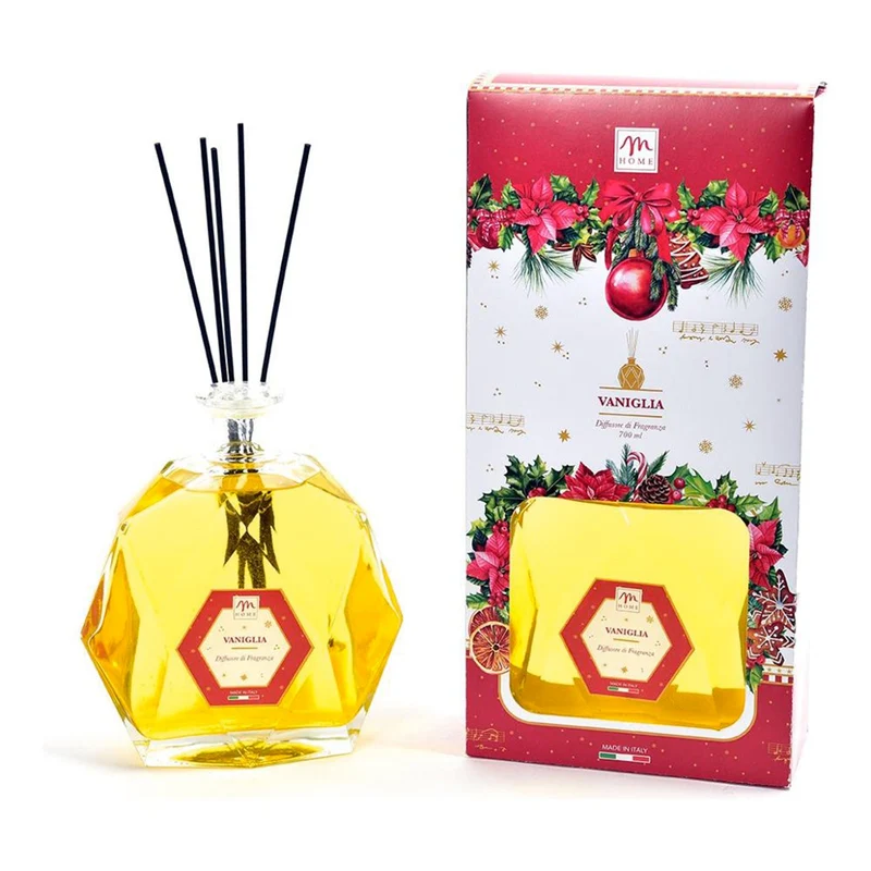 Diffusore di essenza profumatore a sticks con bacchetti profumatore per ambienti da 700 ml Vaniglia